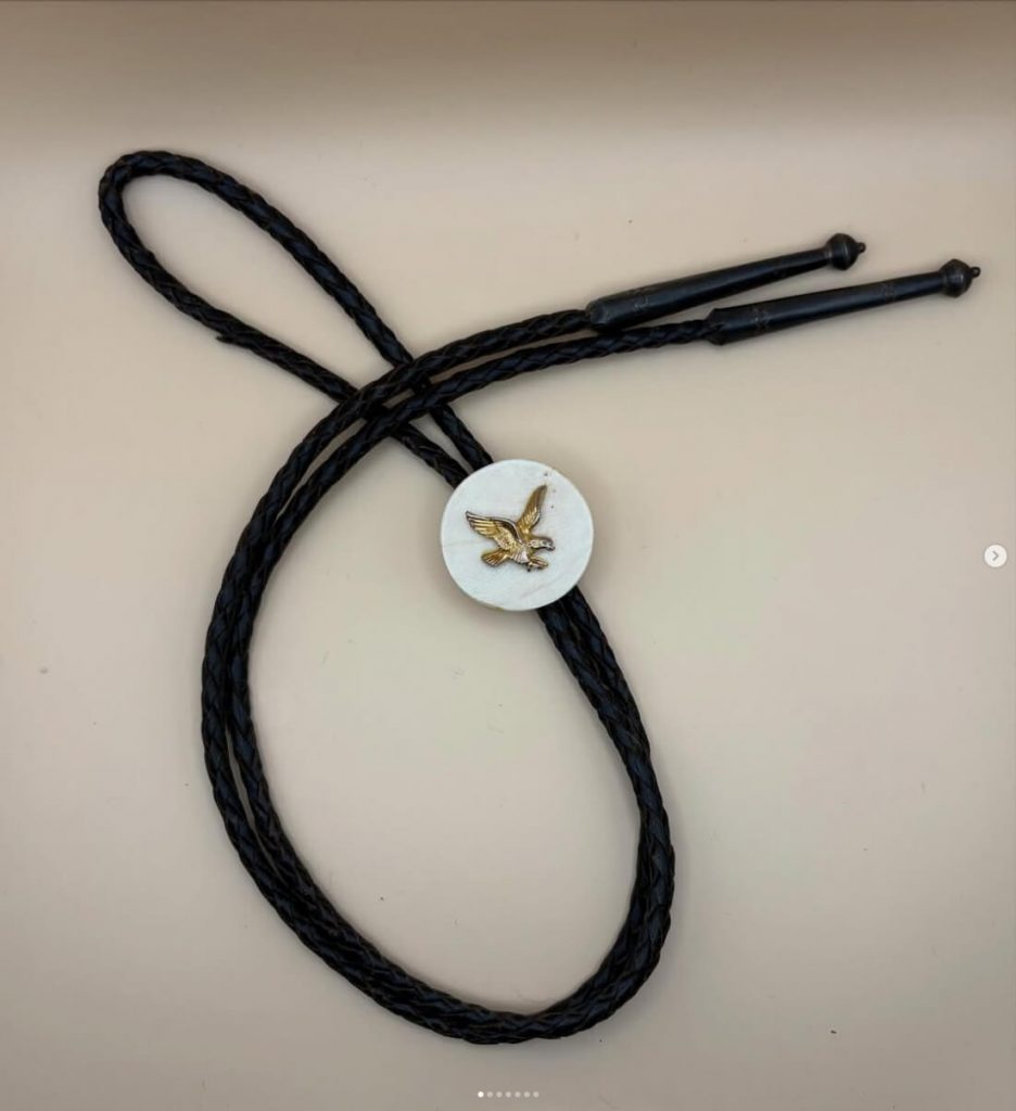 handmade bolo tie by wd randall 1973